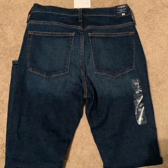NWT J.Crew High Rise Dark Blue Jeans. Size 30. - Picture 4 of 10